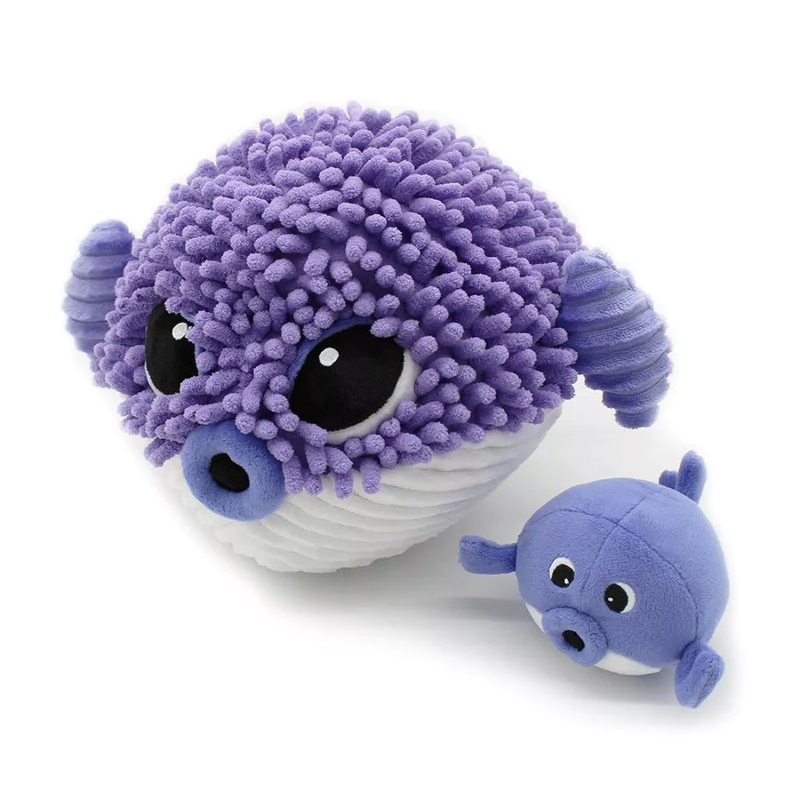 Puffer fish mom &amp; baby, different colors