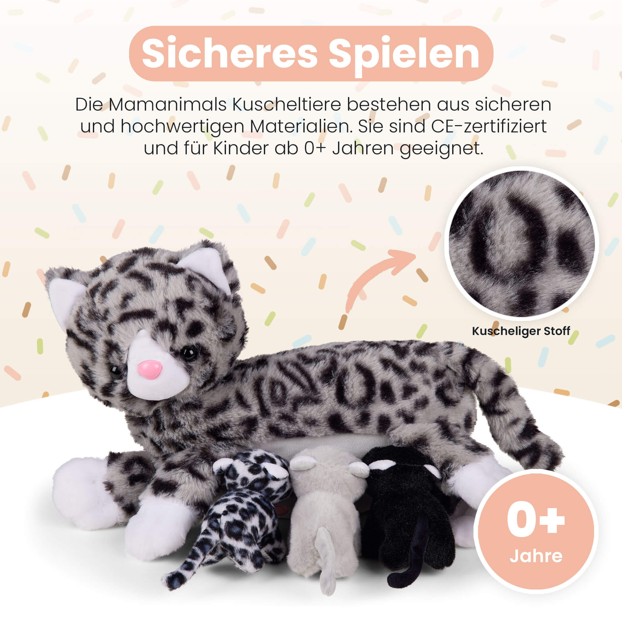 Mamanimals Kuscheltier Katze ab 0 Jahren