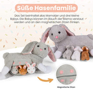 Mamanimals Kuscheltier Hase Magnetische Zitzen