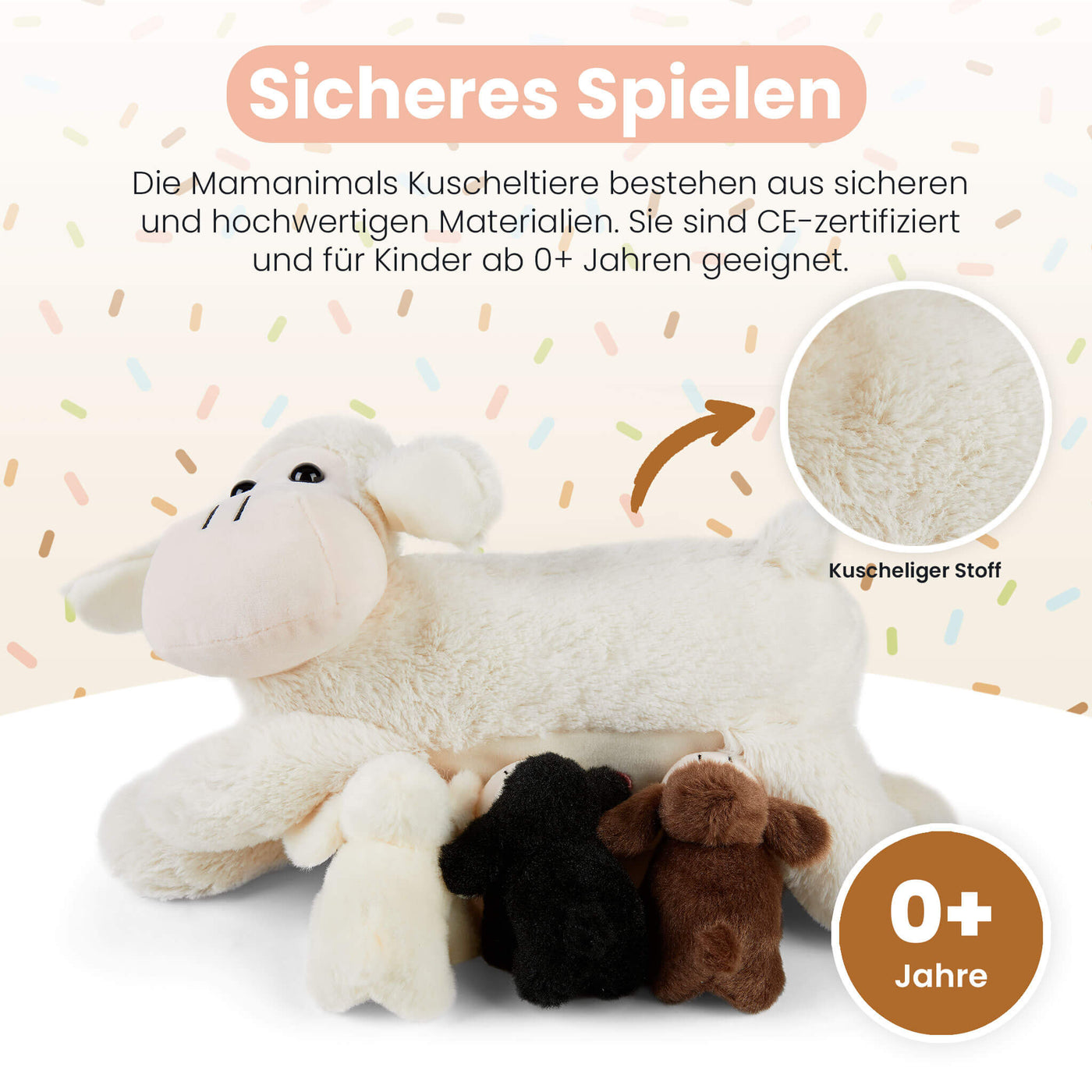 Mamanimals Kuscheltier Schaf ab 0 Jahren