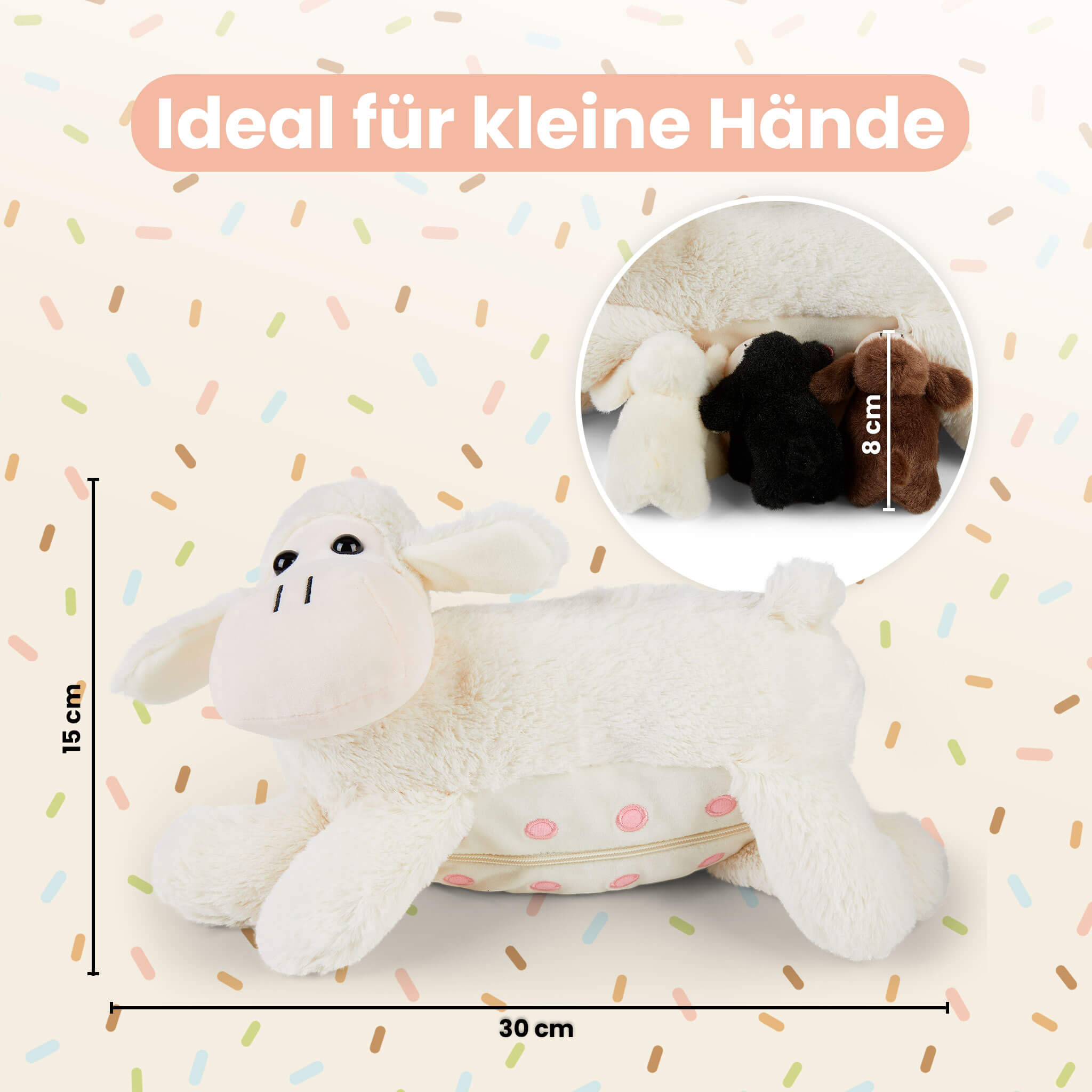 Mamanimals Kuscheltier Schaf Dimensionen