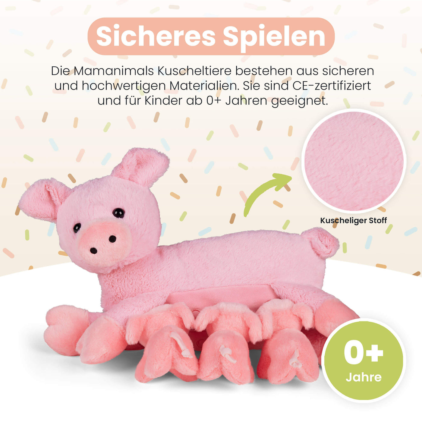 Mamanimals Kuscheltier Schwein ab 0 Jahren