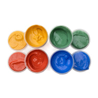 Vegane Fingerfarben im 4er Set – Gelb, Grün, Rot & Blau
