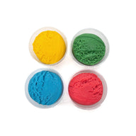Set of 4 Vegan Playdough - Yellow, Green, Red &amp; Blue